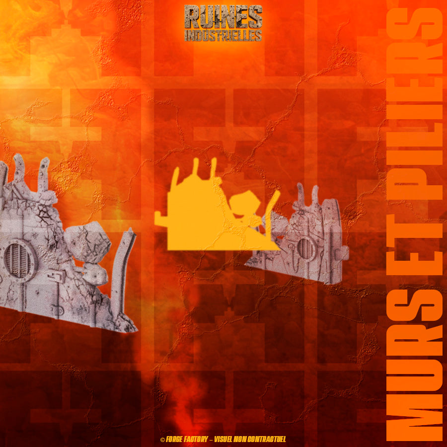 SIDE WALL TRIANGLE DESTROYED-RUINES INDUSTRIELLLES